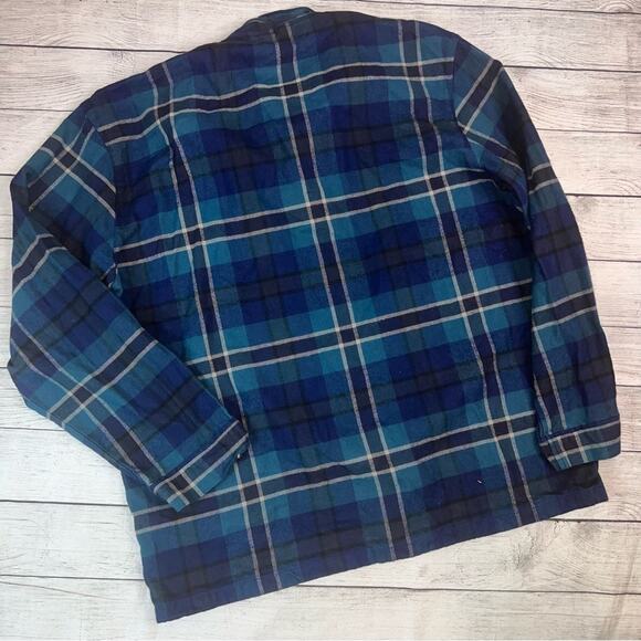 BODEN Men's Plaid Flannel Button Up Shirt Blue Green Size XL - Picture 4 of 5